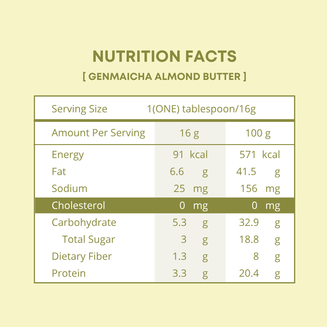 90G Genmaicha Almond Butter (Chunky)