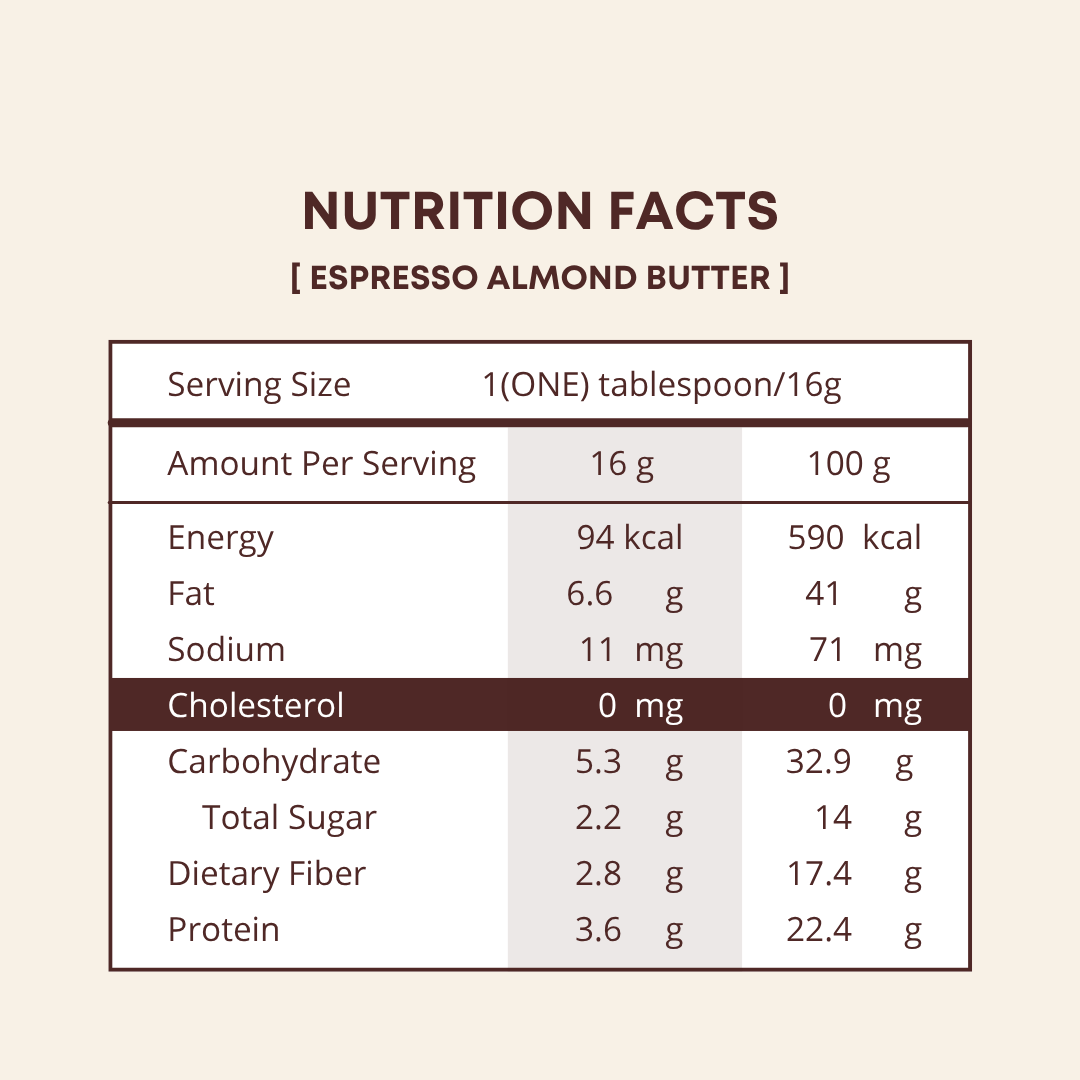 90G Espresso Almond Butter (Chunky)